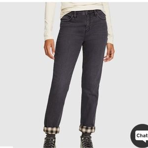 NWT:-Eddie Bauer boyfriend flannel lined Pant
